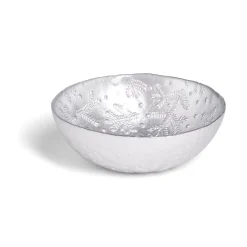 Coupelle en verre 200ml motif branches de sapin Ø12xH4,5cm - 3 coloris