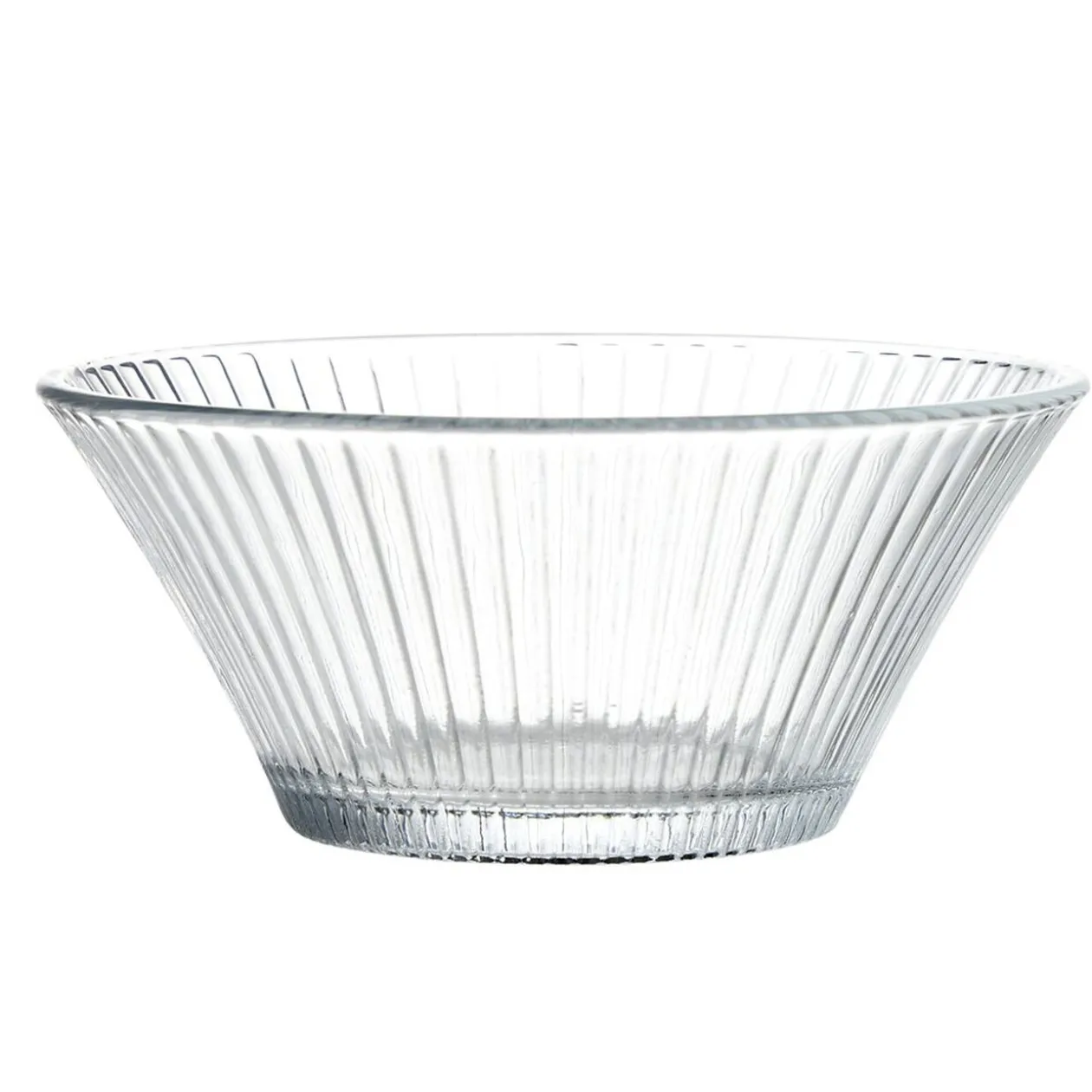 Coupelle en verre strié vert H5,4cm