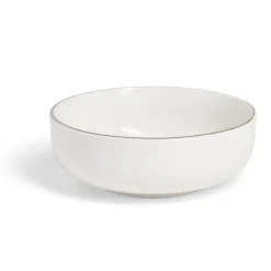 Coupelle Oslo faïence blanche avec bord doré Ø20cm