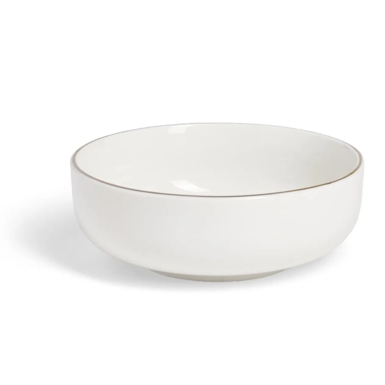 Coupelle Oslo faïence blanche avec bord doré Ø20cm