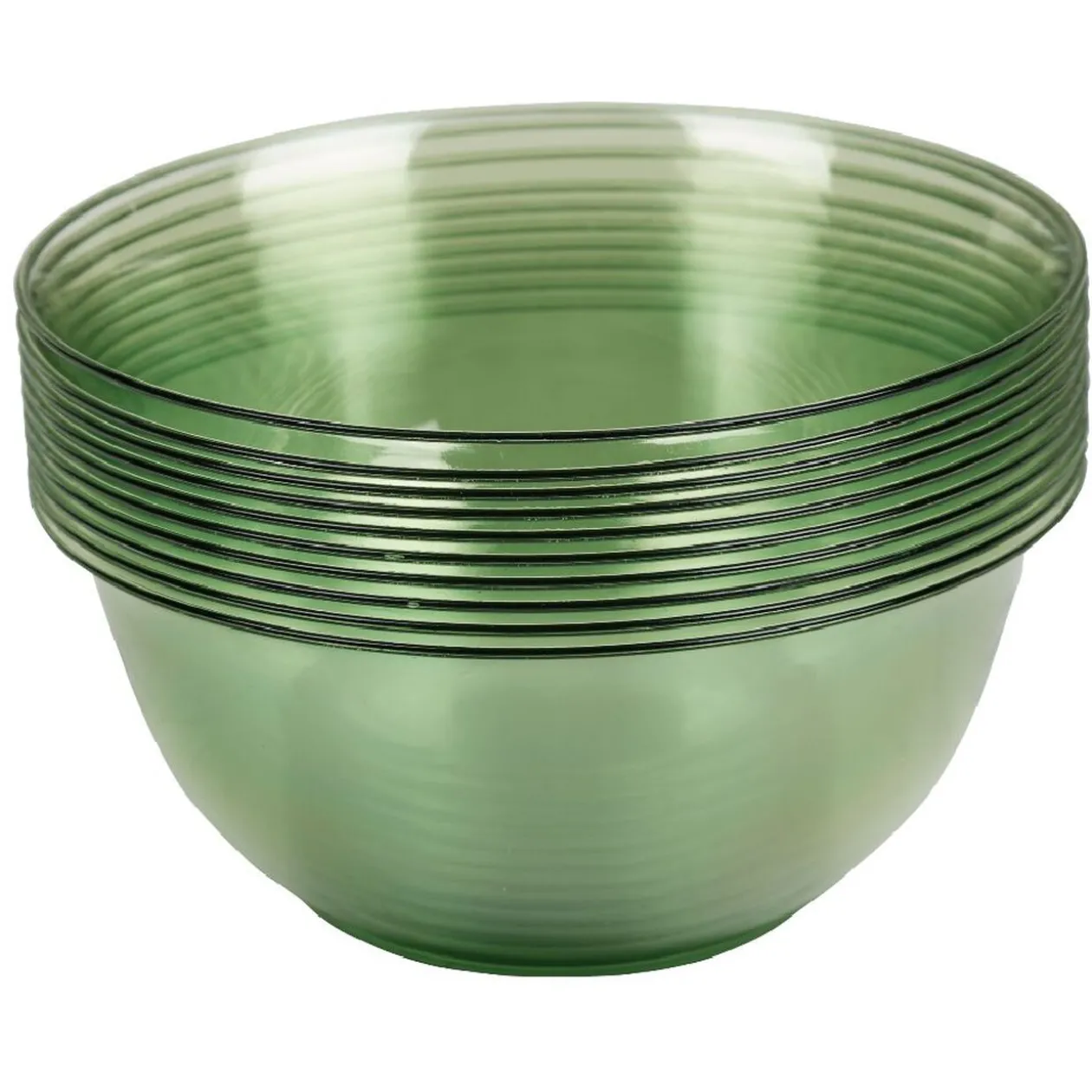 Coupelle plastique unie vert x 10