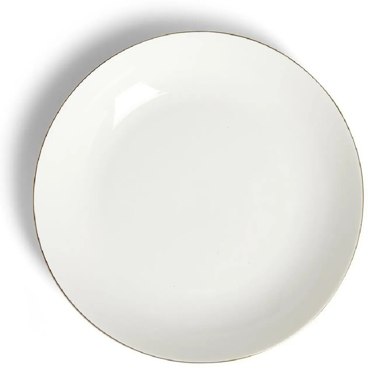 Coupelle ronde blanc et doré Ø20cm porcelaine