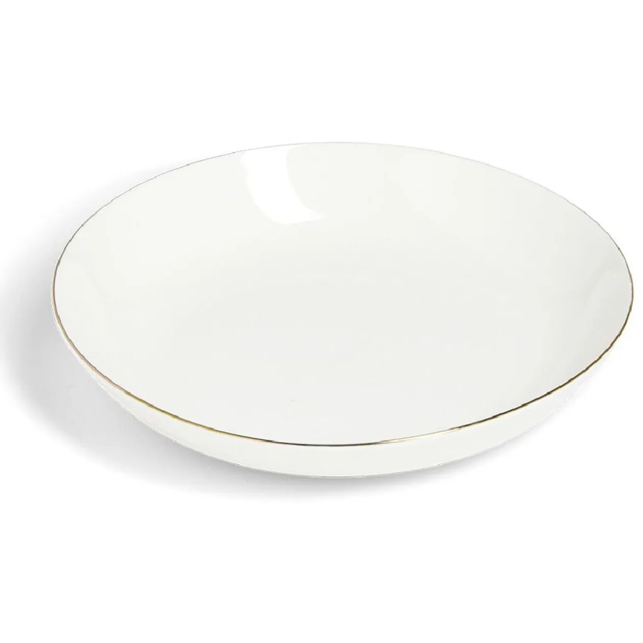 Coupelle ronde blanc et doré Ø20cm porcelaine