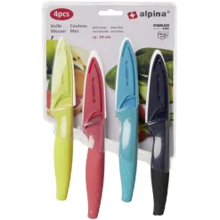 Couteau Alpina inox 19cm avec étui x4