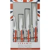 Couteau céramique manche London x 3 et éplucheur