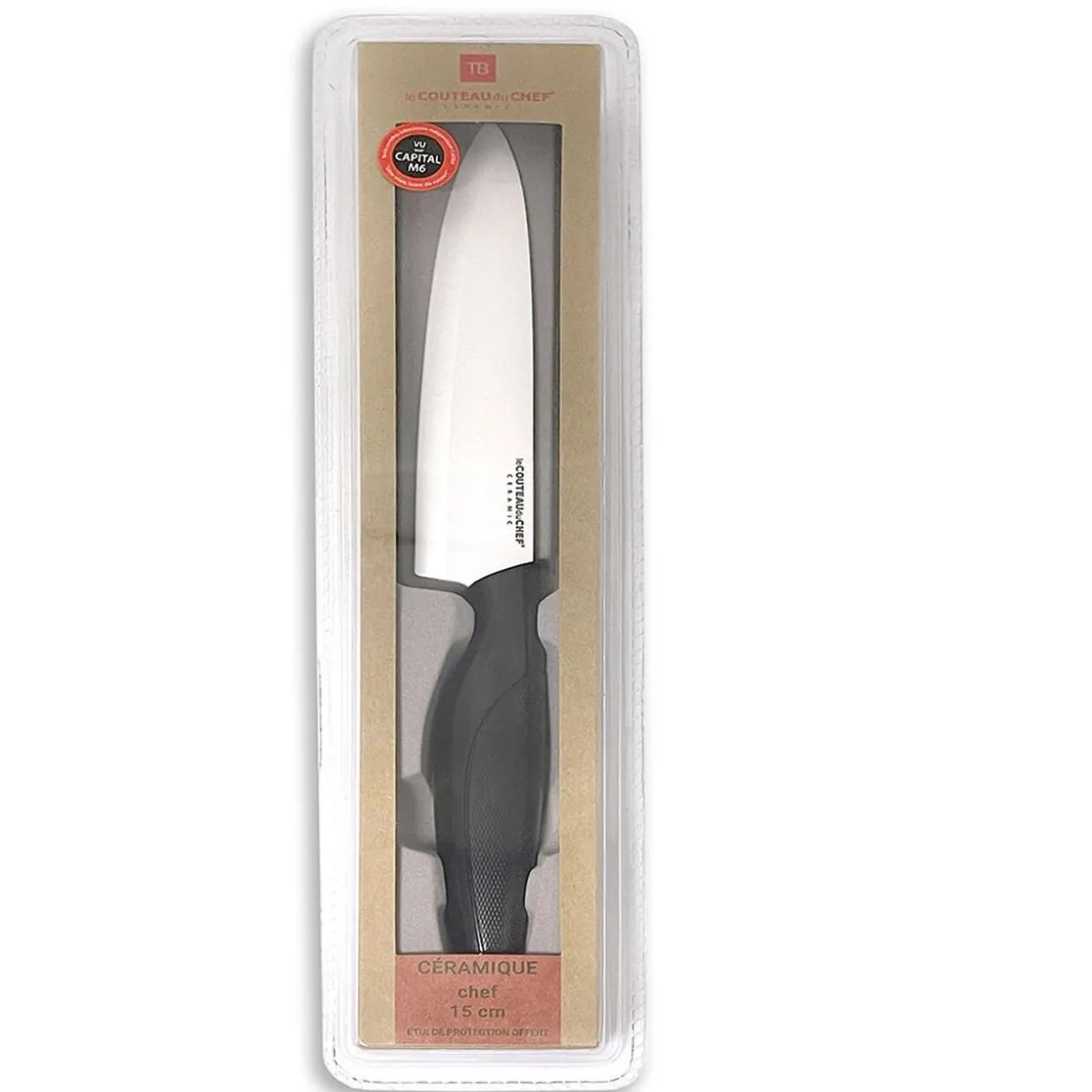 Couteau de chef lame céramique 15,5 cm