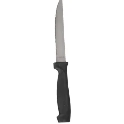 Couteau lame inox manche noir x10