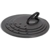 Couvercle rond avec poignée acier noir Ø30cm