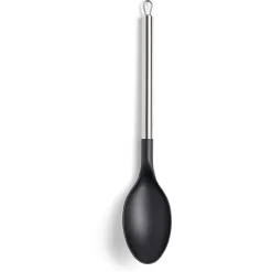 Cuillère à servir en plastique noir avec manche en inox L.34,3cm