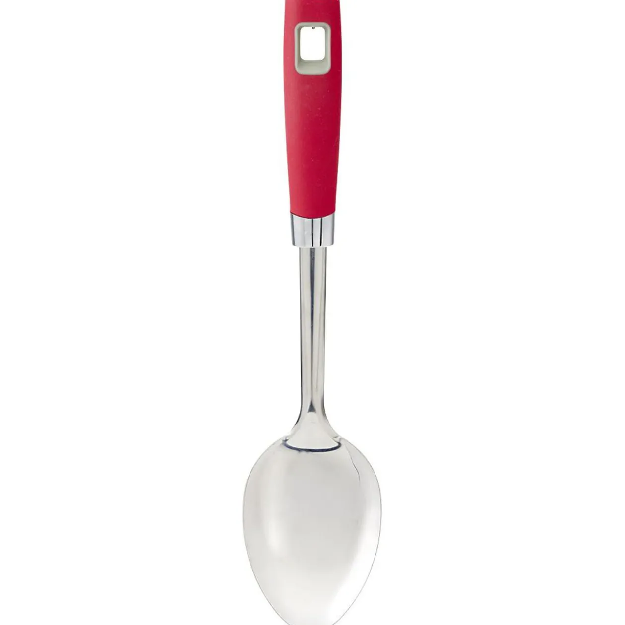 Cuillère à servir inox manche en polypropylène rouge