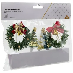 Décoration pour bûche de Noël x5