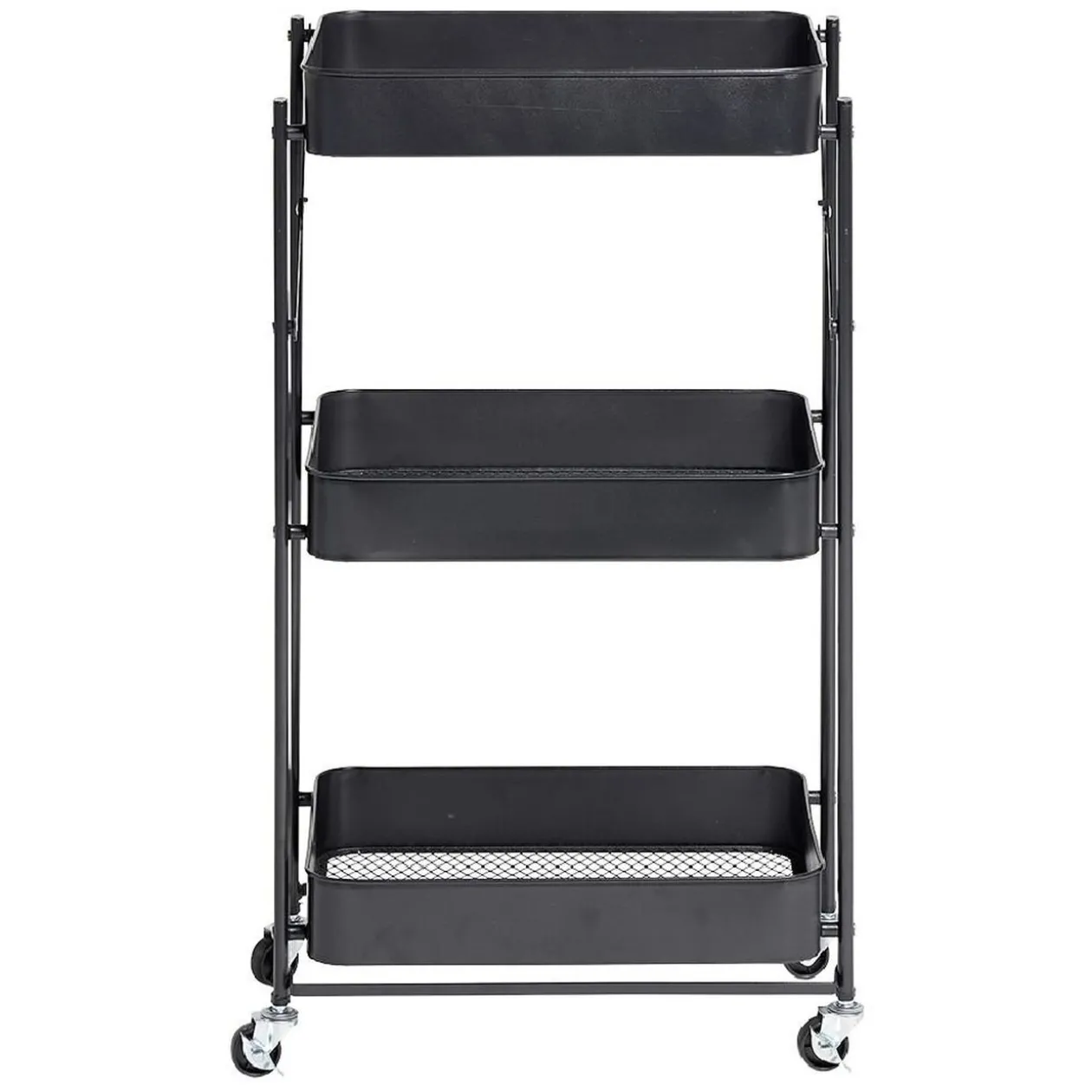 Desserte multi-usage pliable métal noir