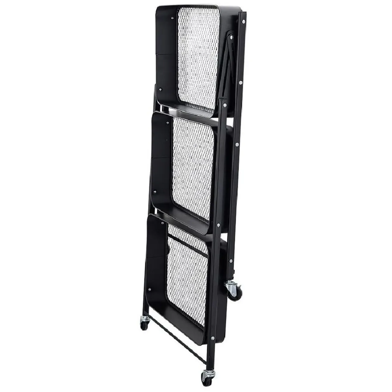 Desserte multi-usage pliable métal noir