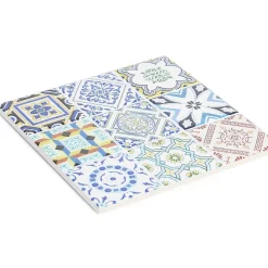 Dessous de plat carré céramique design carreau de ciment 15,2x15,2cm