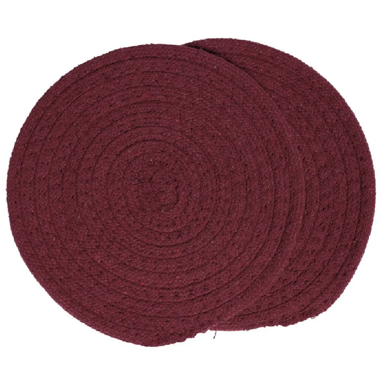 Dessous de plat rond coton rouge vert ou bleu x2