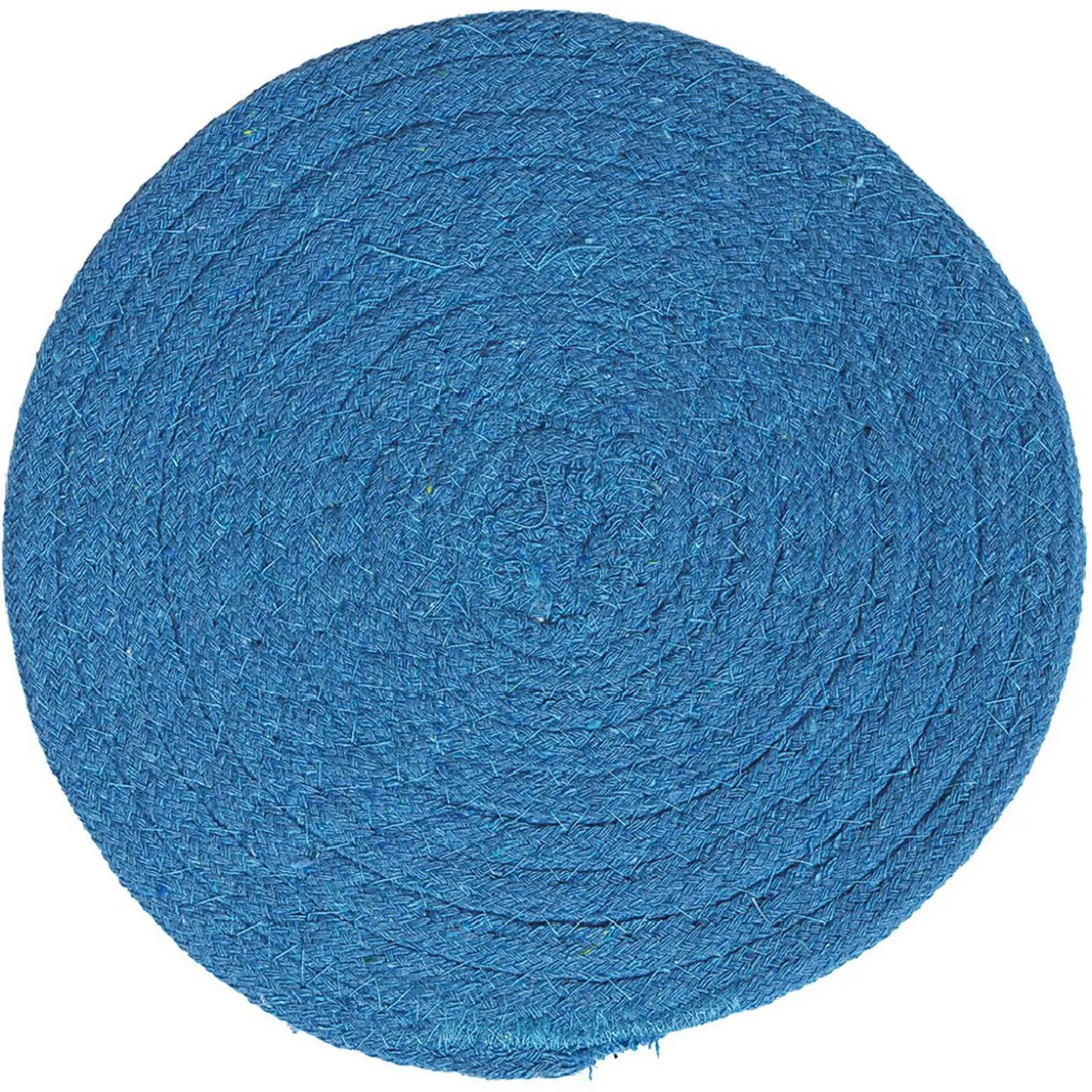 Dessous de plat rond coton rouge vert ou bleu x2