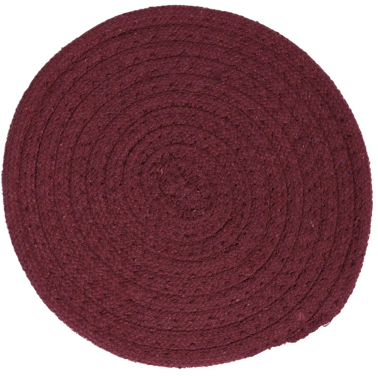 Dessous de plat rond coton rouge vert ou bleu x2