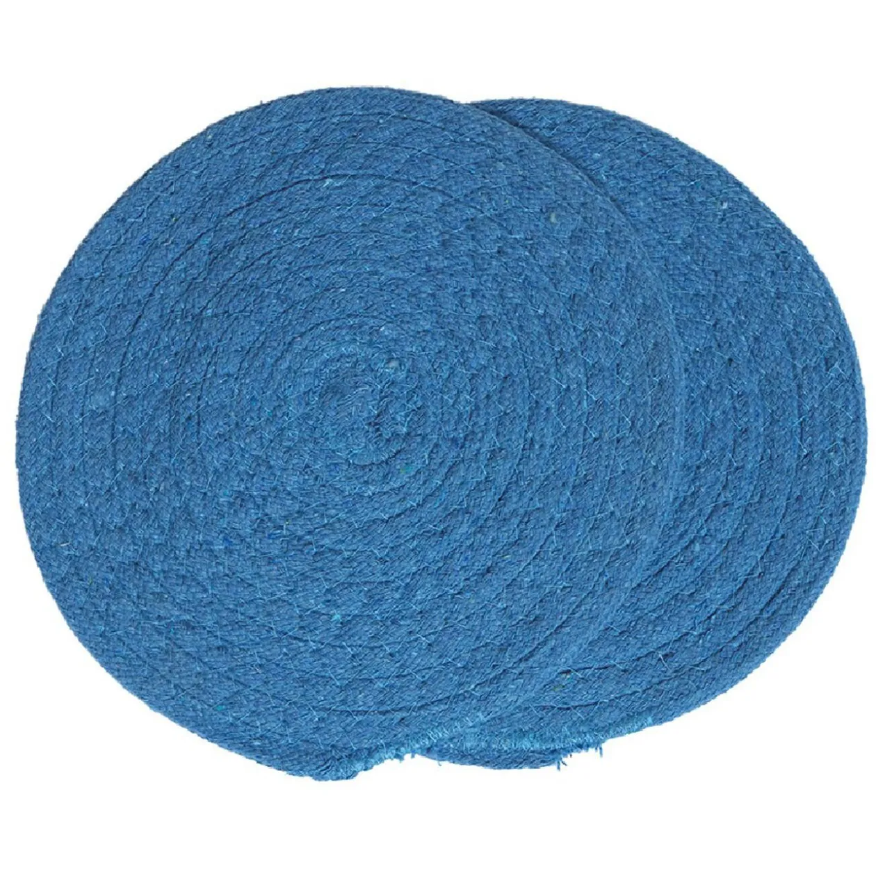 Dessous de plat rond coton rouge vert ou bleu x2