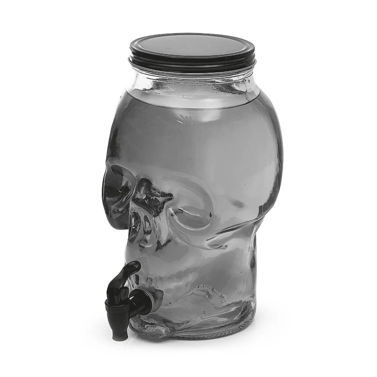 Distributeur de boisson tête de mort en verre 5L