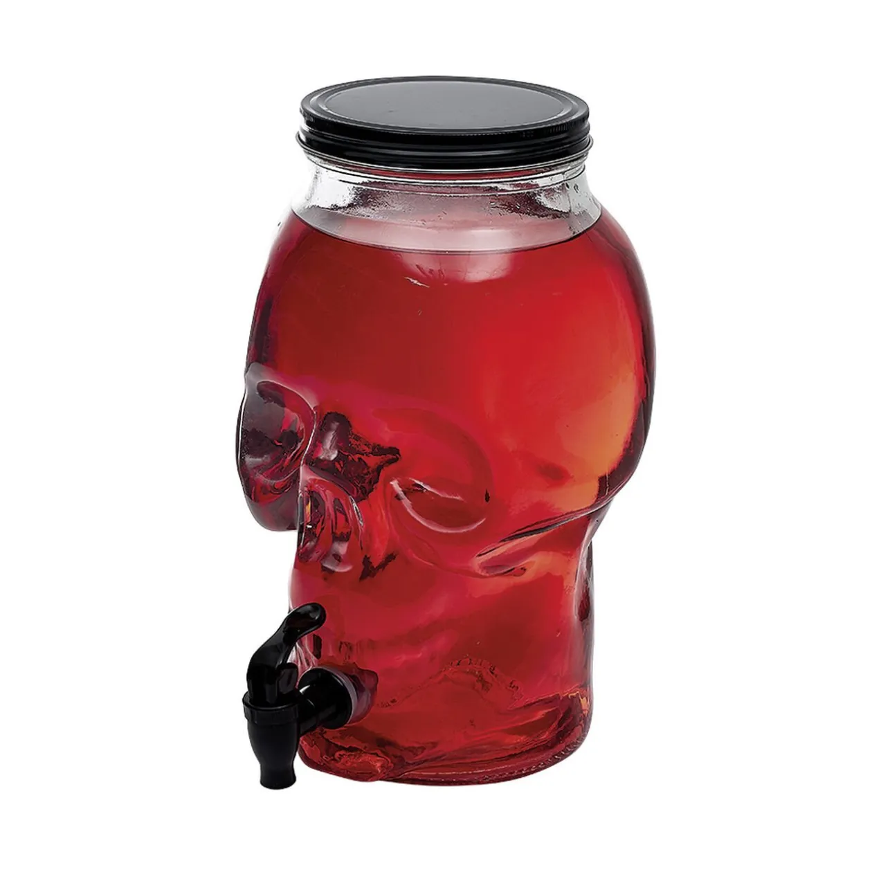 Distributeur de boisson tête de mort en verre 5L