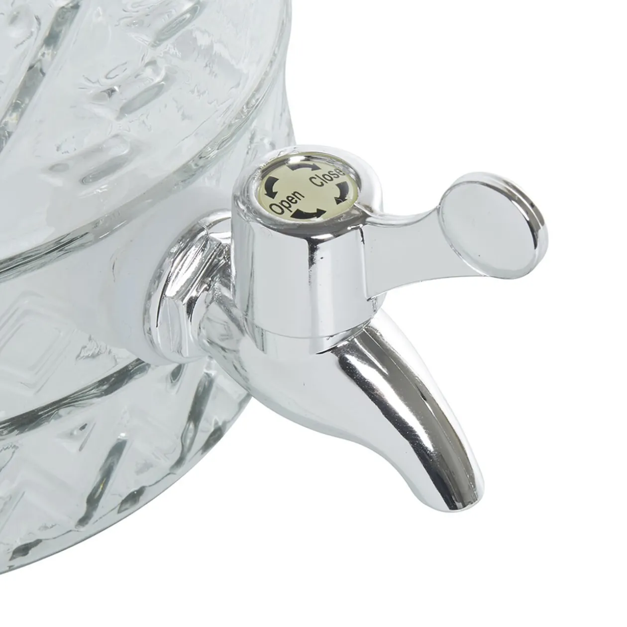 Distributeur de boissons fontaine transparent doré