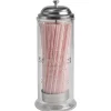 Distributeur de pailles transparent gris