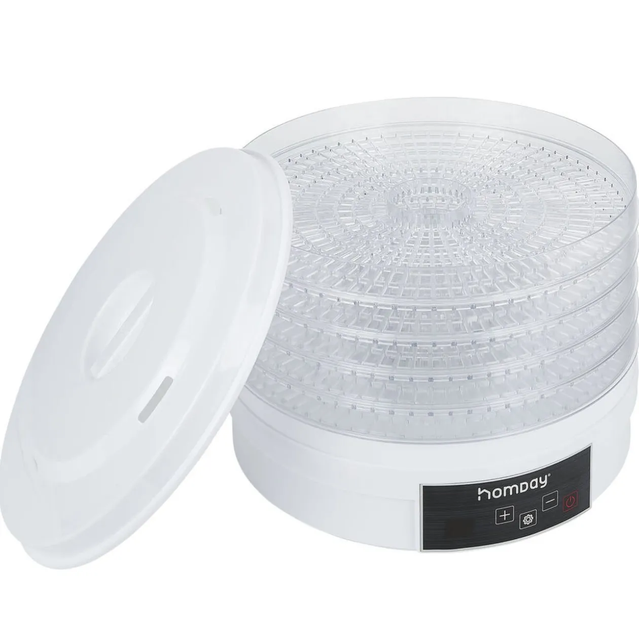 Déshydrateur alimentaire Homday 350W ABS blanc Ø30cm