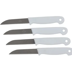 Eplucheur 4pcs en acier + plastique noir/blanc/gris/rouge