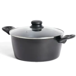 Faitout tous feux dont induction aluminium noir Ø24cm