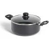 Faitout tous feux sauf induction aluminium noir Ø24cm