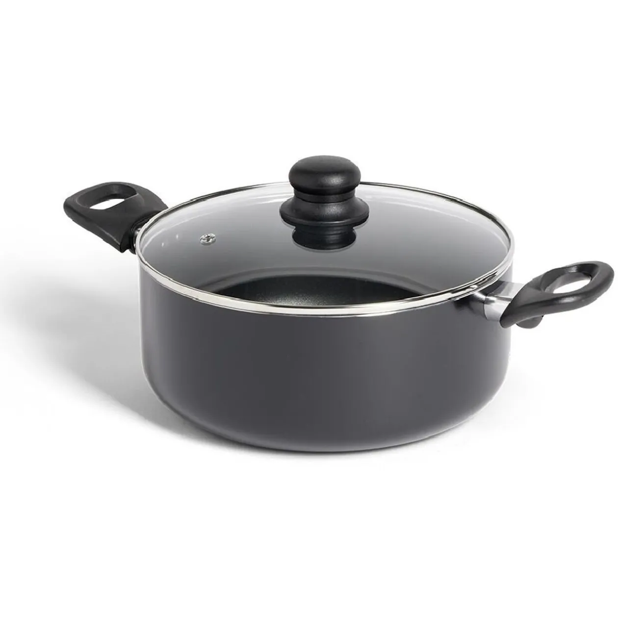 Faitout tous feux sauf induction aluminium noir Ø24cm