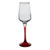 Flûte à champagne rouge translucide x6