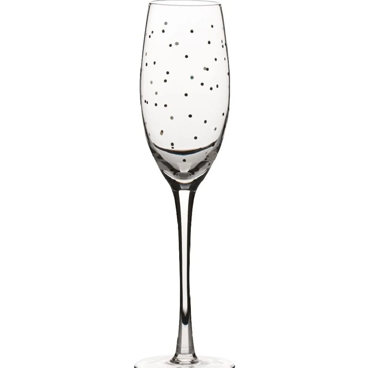 Flûte à champagne transparent motif pois