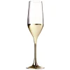 Flûte en verre Oksana dorée 17cL x4