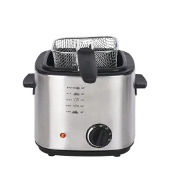 Friteuse et fondue en inox gris