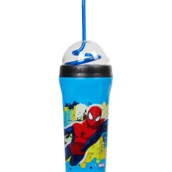 Gobelet avec paille Spiderman