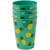 Gobelet bleu Ananas Summer smile x 4