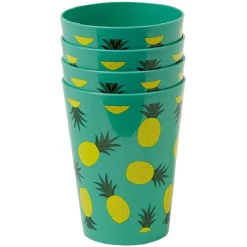 Gobelet bleu Ananas Summer smile x 4