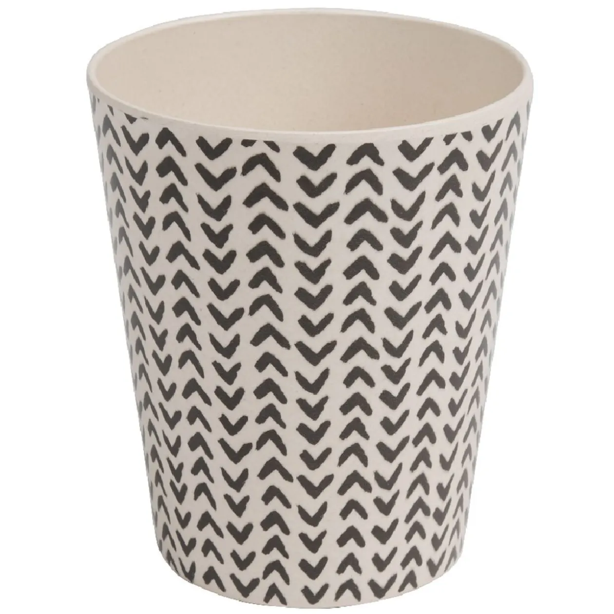 Gobelet décor géométrique noir et blanc