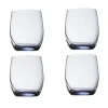 Gobelet en cristallin transparent fond bleu30 cl x4