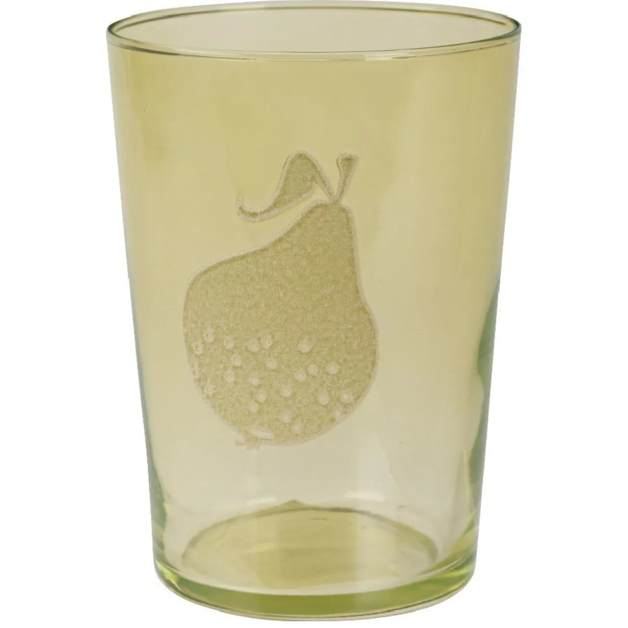 Gobelet en verre décor poire
