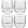 Gobelet en verre transparent irisé x4