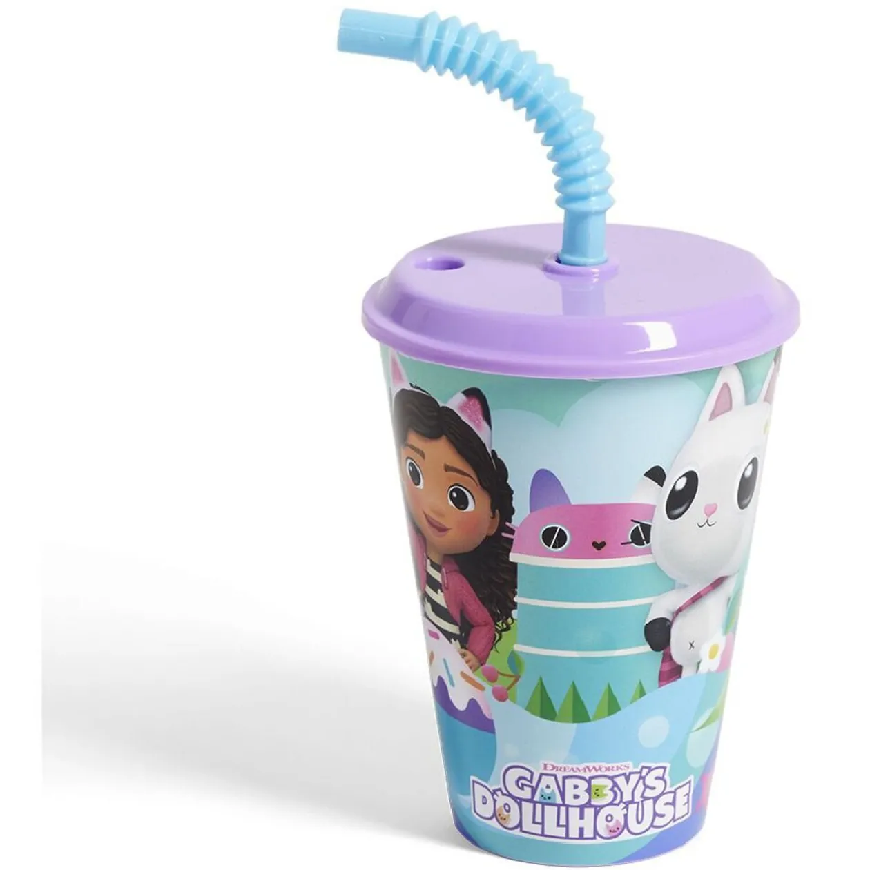 Gobelet enfant avec paille Gabby et la Maison Magique Ø9xH16,3cm