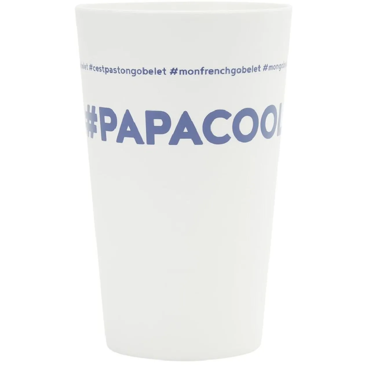 Gobelet plastique inscription #PAPACOOL 33cl
