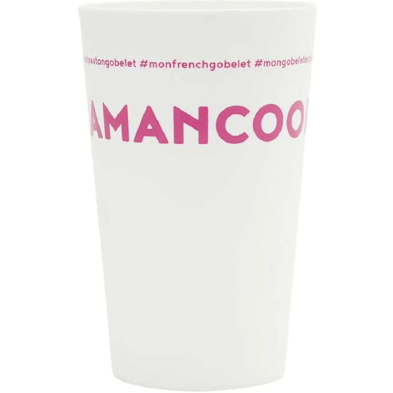 Gobelet plastique inscription #MAMANCOOL 33cl