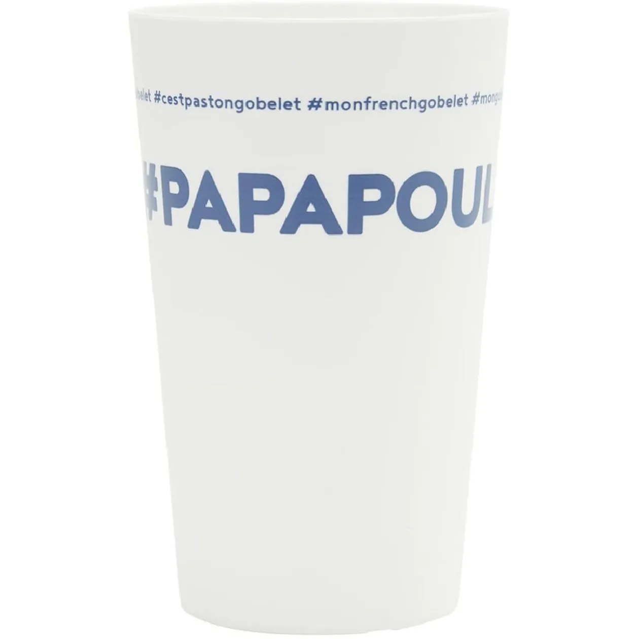 Gobelet plastique prénom #PAPAPOULE 33cl