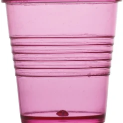 Gobelet plastique rose transparent x4