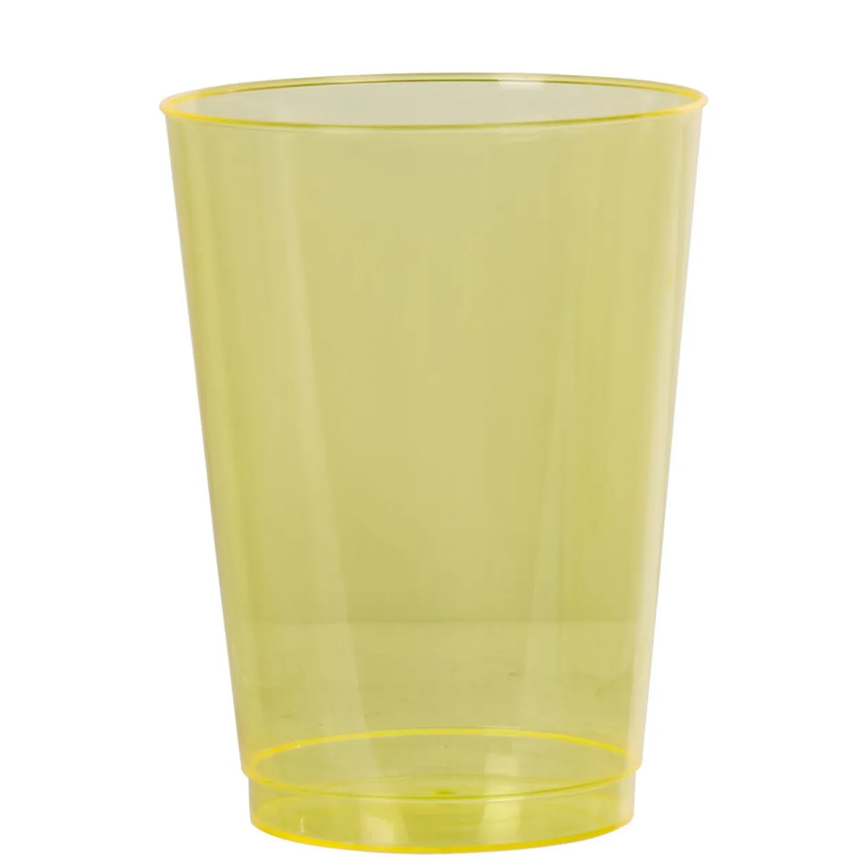 Gobelet plastique uni jaune x 10