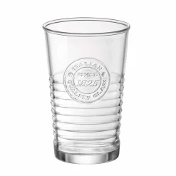 Gobelet strie embossée inscription Since 1825 transparent x3