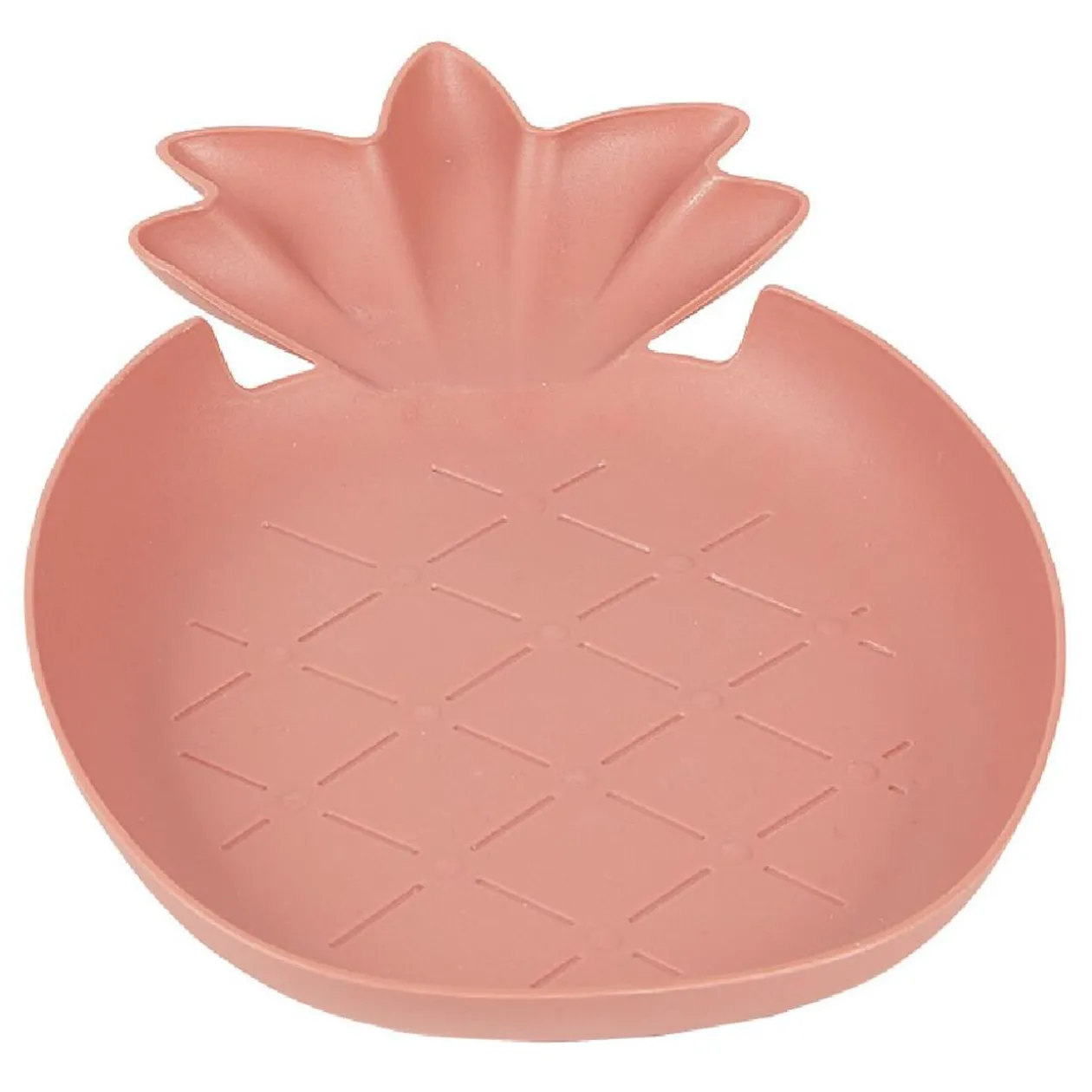Lot de 3 assiettes plates en plastique forme ananas